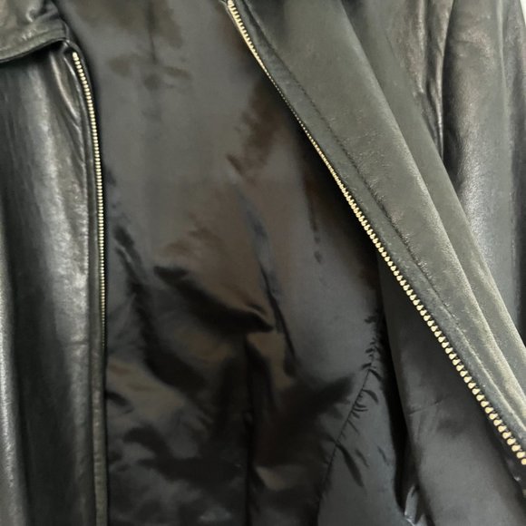 Vintage Jones New York Black “Butter Soft’ 100% Leather Womens Jacket Size L - Picture 7 of 10